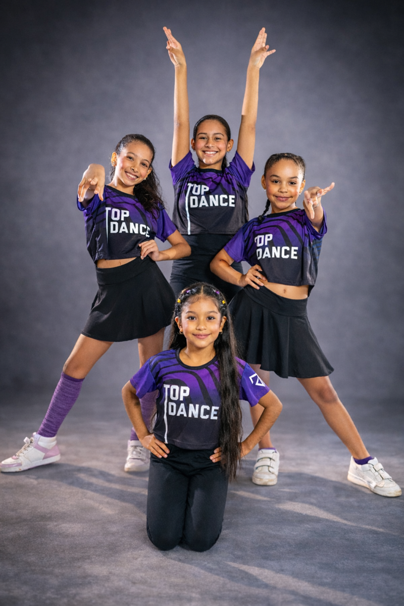 Niñas Bloomers con camiseta Top Dance